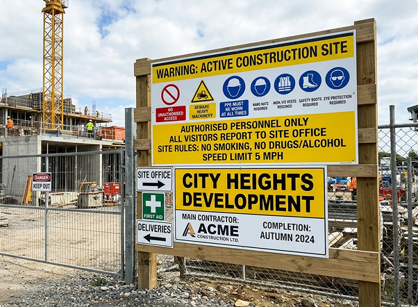 Phased Wayfinding for Active Construction Sites